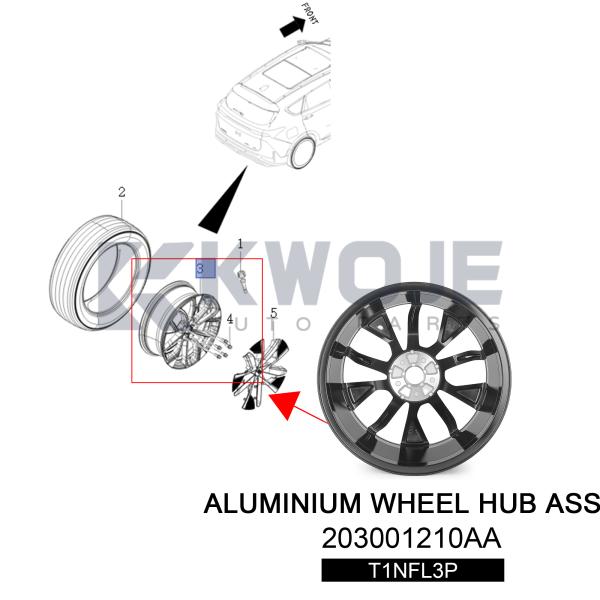 Llantas de aleación de aluminio OEM 2030001210AA para JETOUR L7