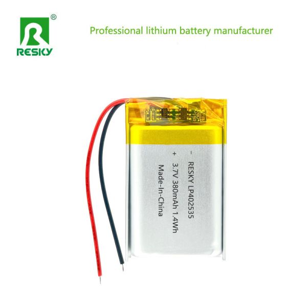 3.7V 380mAh Lithium Ion Battery Cell with 500 Cycles for GPS Locator and Smart Devices