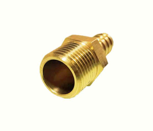 O homem rosqueou a mangueira de bronze Barb Adapter 1/4Inch Barb x da extremidade a tubulação masculina do NPT de 5/8 de polegada