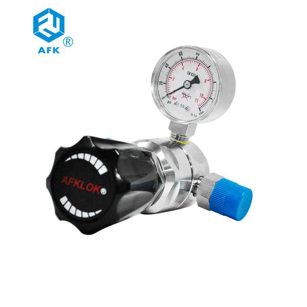316 Stainless Steel Gas Pressure Regulator Single Stage Diaphragm Silver Color