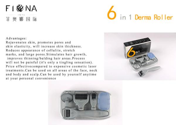 2018 New 6 in 1 Derma Roller 12/300/720/1200 Needles Microneedle Therapy Dermaroller manufacturer