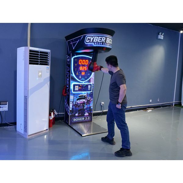 Cyber-BOXER Arcade Punching Machine Commercial Coin-Operated Boxing Force Simulator Punch Boxing Arcade Machine Boxing Arcade Game for Bars & FECs