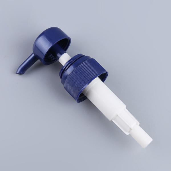 Hair lotions bottle pump head in blue color