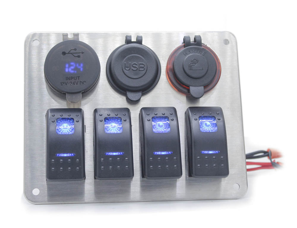 4 панель перекидного переключателя заряжателя IP65 USB шатии всеобщая