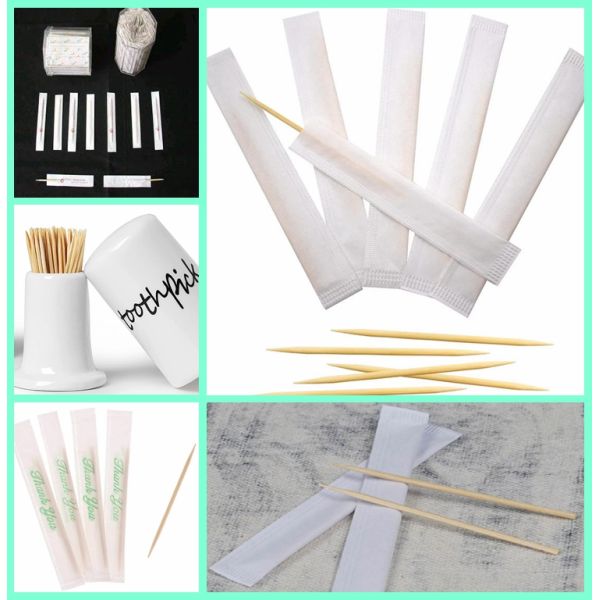 40g 45g papier d'emballage pour cure-dent blanc pour restaurant 27mm 53mm haute résistance