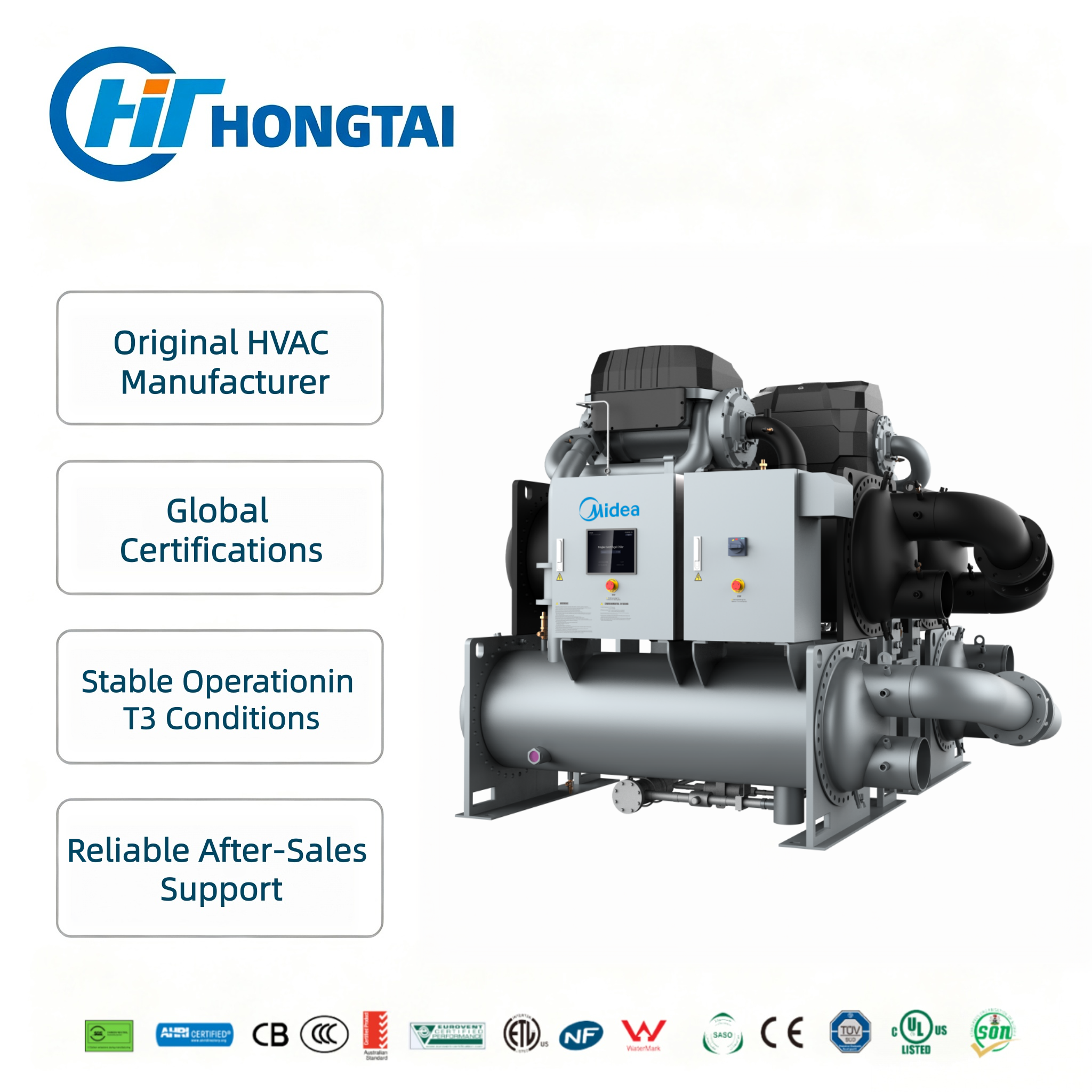 Maglev Centrifugal Chiller 230-3000 RT Oil Free COP 6.77 IPLV 12.0 MagBoost Zero Oil Zero Friction The Highest Efficiency Centrifugal Chiller Ever Built
