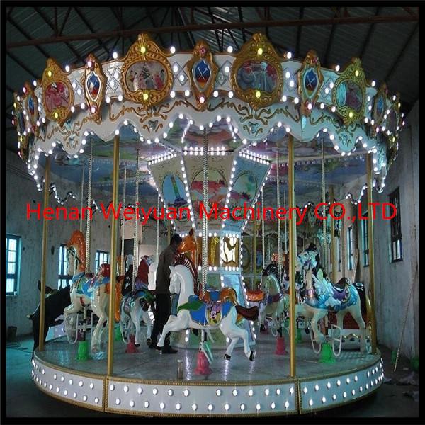 Popular and durable carousel horse for kids mechanical carousel horse ride