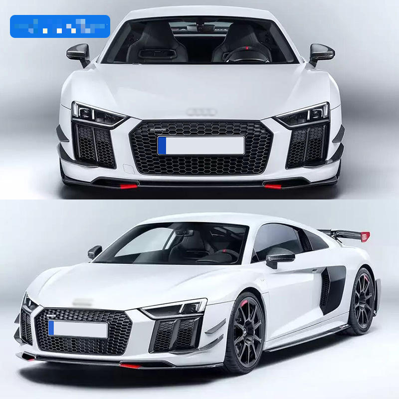 Dry Carbon Audi R8 Body Kit 2016-2018 Front Lip Side Skirts Auto Body Kit