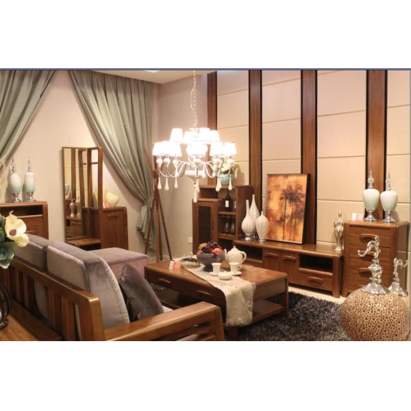 Simple Style Traditional Living Room Furniture / Wall Unit Coffee Table Sets