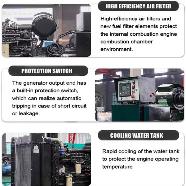 Remote Areas Diesel Engine Power Generator Portable Diesel Generator  Open Type Diesel Generator