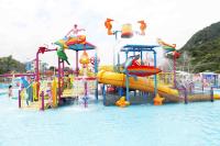 Patio de la casa del agua de los niños de la fibra de vidrio dentro de parques del agua con la bomba de agua
