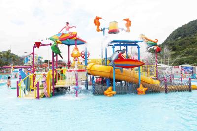 Fiberglass Kids' Water House Playground Inside Water Parks With Water Pump