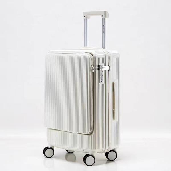 Custom Logo Accepted TSA Lock Front-opening Luggage in Aluminium Alloy Trolley
