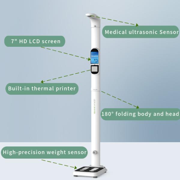 LCD Touch Screen Folding Ultrasonic Measure Height Standing Scale for Within Budget