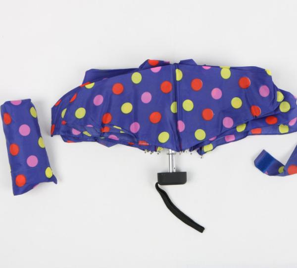 19.5 Inch Ladies Compact Umbrella , 5  Fold Umbrella Pocket Size Logo Printed