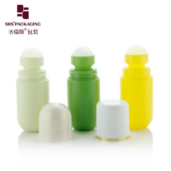 RPPA-50ml Empty PP Plastic Roller Bottle Blue Round Top Hollow Ball For Gel