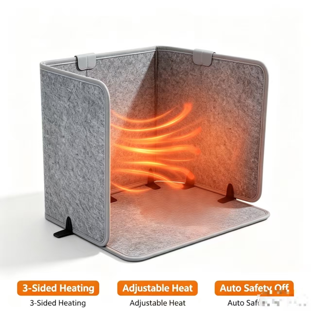 Electric Heated Foot Warmer Pad, Windproof Waterproof 3 Gear Temperature Control 53*97cm Customizable 220V Heating Foot Plate for Winter Home Office Use