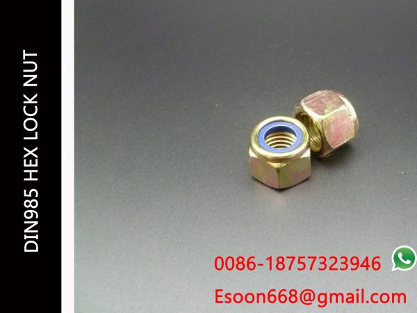 M20-1.5/M20-2.0/M20-2.5 DIN 985 Class 8 Zinc Finish Steel Nylon Insert Lock Nut