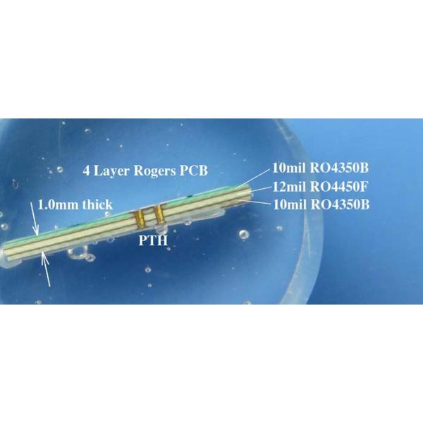 4 Layer High Frequency PCB Built On 2 Core of 10mil RO4350B with Immersion Gold for Wireless Antenna System