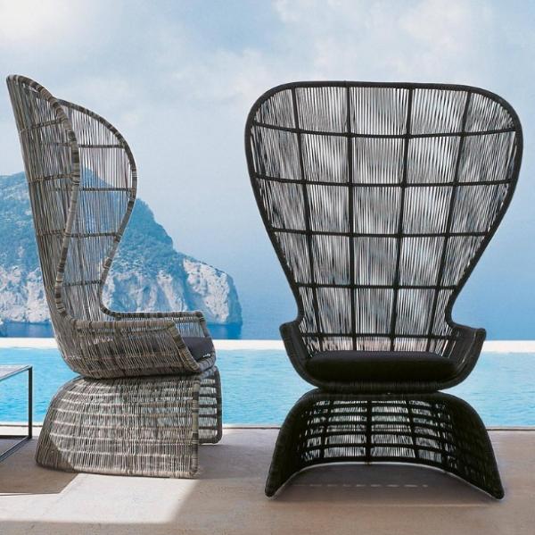 Leisure Aluminium PE Rattan Lounge chairs Outdoor Garden patio High back Sofa sets furniture