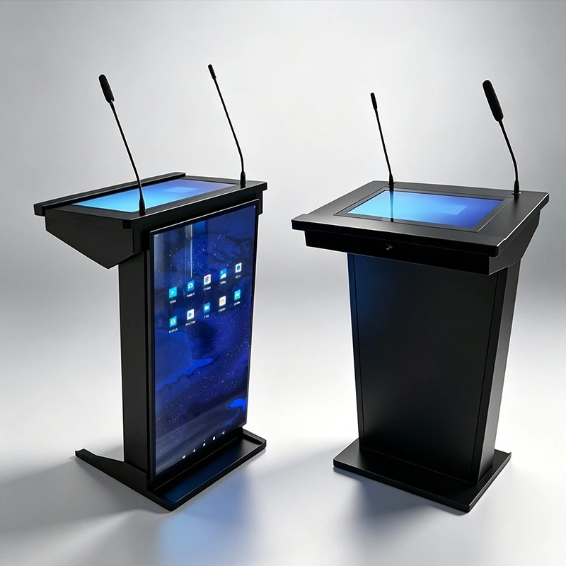 Qtenboard QM-3233JT-EDU Smart Digital Podium with Dual OS Windows 11 Android 14 and 32in 24in Touch Dual Screen Complete Education Bundle
