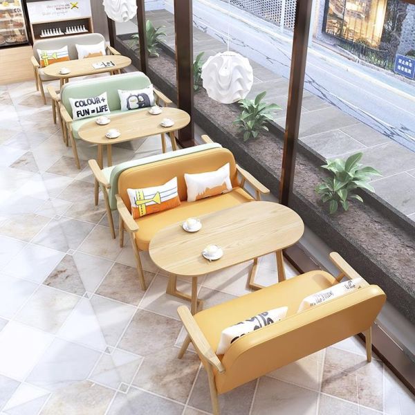 Wholesale Restaurant Furniture Dining Table Chair Sofa Set Nordic Style Solid Wood OEM Factory Manufacturer