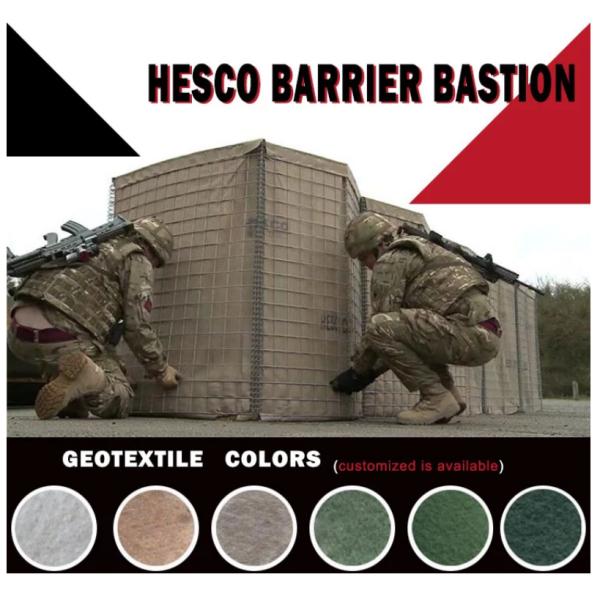 Heavy Duty Defensive Barriers Sandbags Mil 10 Mil 3 Hesco Barriers For Shooting Range
