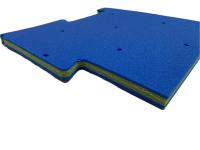 30 kg/m3 Plateau de jeux Pad de choc résistant aux UV 3 couches de pelouse couche de sécurité couche de drainage