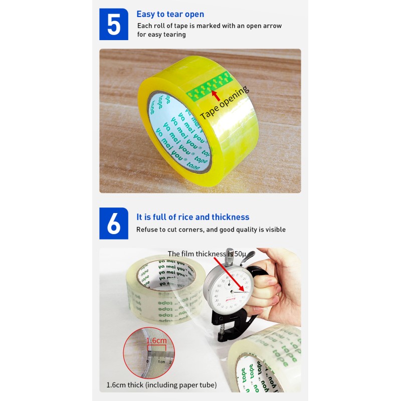 Bulk Clear Packing Tape Big Rolls For Warehouse Storage E Commerce Parcel Shipping