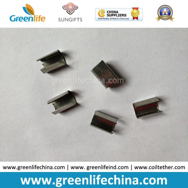 Plastic Lanyard  Assessory Metal Crimp for Cable Loop