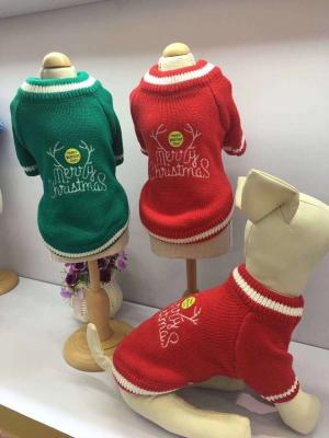 Camisetas de confecção de malhas bonitos do cão do Natal da roupa do animal de estimação do feriado do projeto