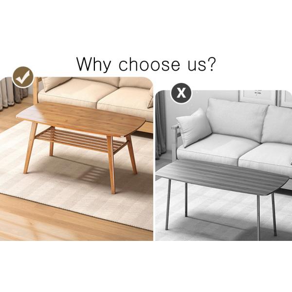 Living Room Tea Coffee Table Center Lounge Simple Design Sofa Side with Two Layers Storage in Apartment