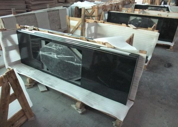 Absolute Black Granite Vanity Top , 2cm Thick Natural Solid Surface Vanity Tops