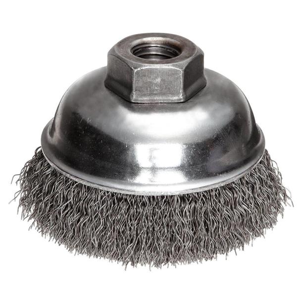 Metal Head Crimped Wire Cup Brush Corrosion Resistance Long Life Span