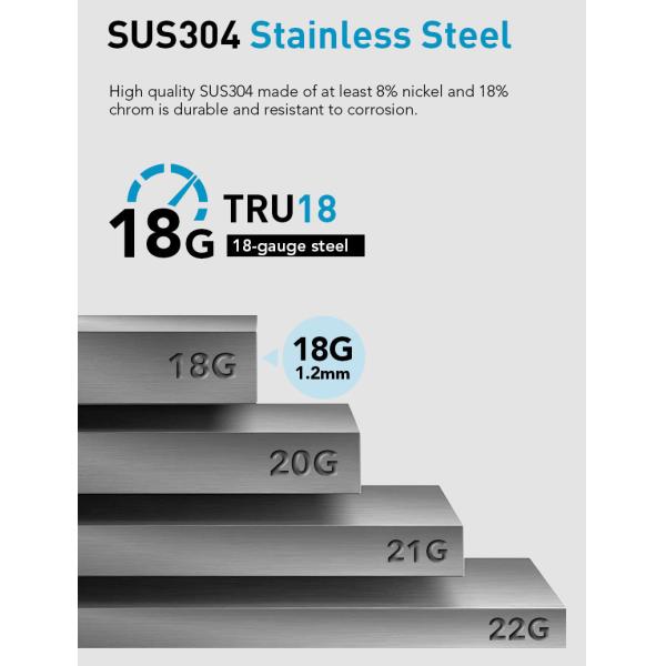 Square Undercounter Kitchen Sink , Brushed Silver 18 Gauge Single Bowl Kitchen Sink