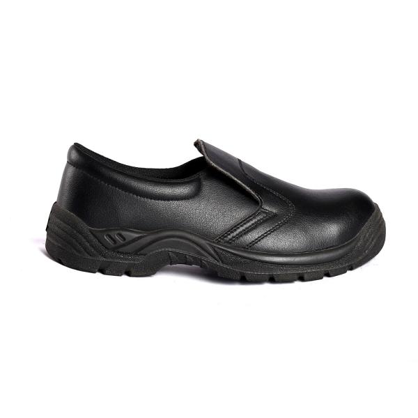 Выделенная коровая кожа верхняя стальная нога мужская черная наружная подошва PU Shengjie Action Workers Safety Shoes