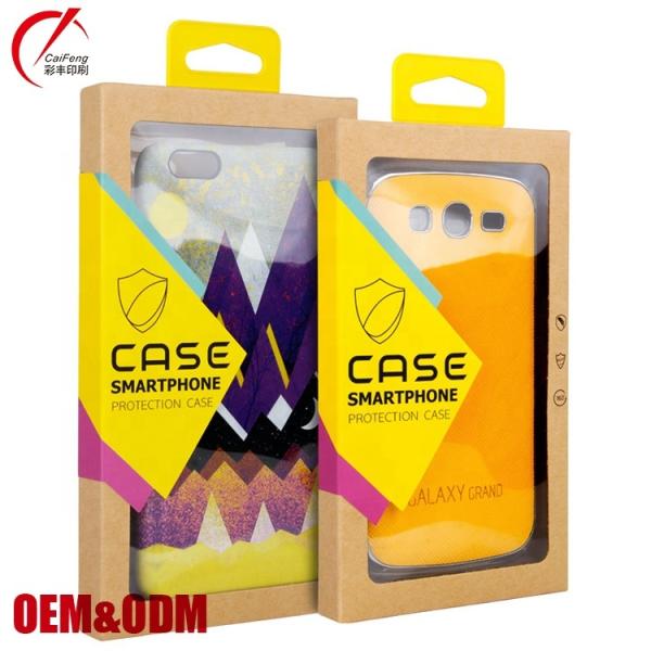 Custom Logo Print High Quality Phone Case Box with PVC Insert 171x95x16 mm Packaging Box