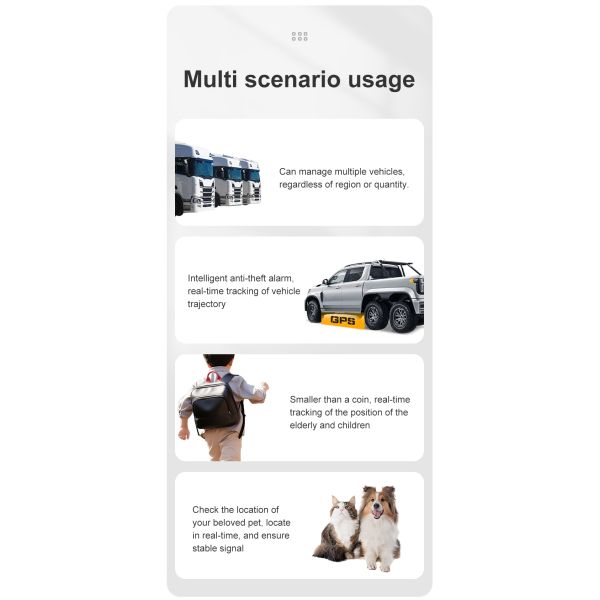 GF08 GPS Tracker Mini LBS Location Strong Magnetic for Vehicle Lithium Battery