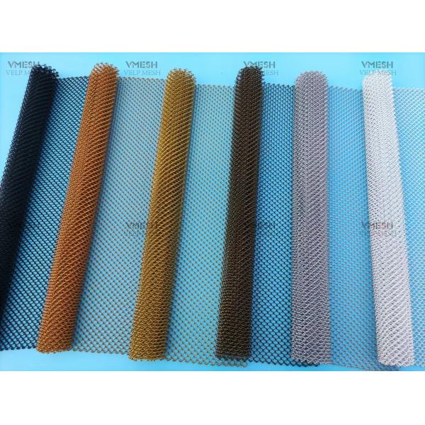 Household Indoor Metal Mesh Golden Color Steel Material Fireplace Mesh Screen Curtain
