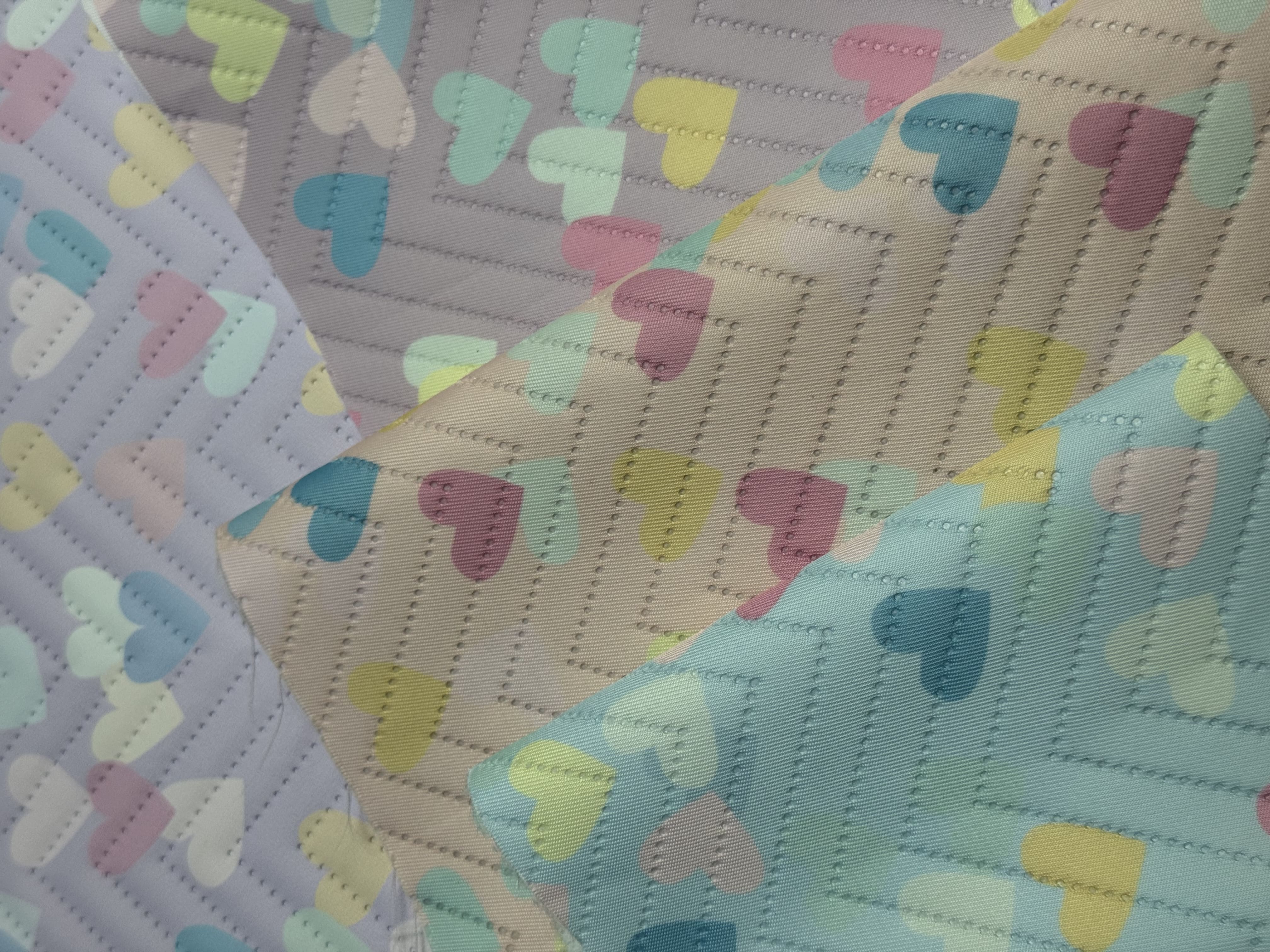 Custom Ultrasonic Quilting PVC Fabric Multiple Patterns Needleless Technology