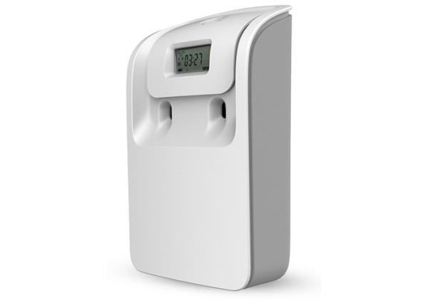 White Electric Air Freshener Dispenser , Lockable Double Sensor Auto Fragrance Dispenser