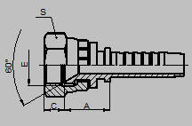 Hydraulic Hose End Fittings JIS BSP JIS B8363 Swivel Nut Female 60° Cone Seat