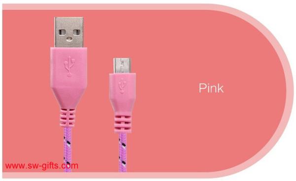 HOT 1M/2M/3M Nylon Braided Micro USB Cable, Charger Data Sync USB Cable Cord For Samsung