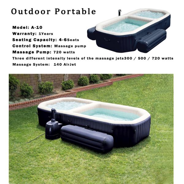 Ванны спа 6 человеков джакузи взрослой раздувной Freestanding раздувное