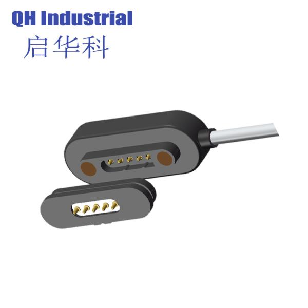 5Pin Argentina Keyboard Connector Magnetic Dc Power Charger Connector Magnetic Pogo Pin Usb Connector