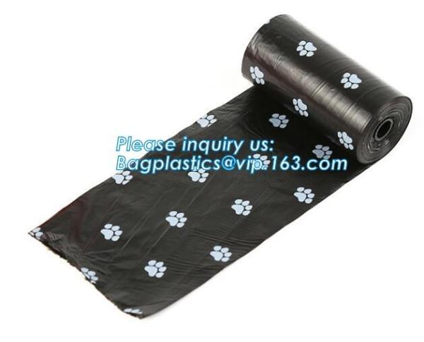 LED Flashlight Dog Waste Bag Dispenser Holder with Pet Waste Bag Poop Roll Bags, BPI ASTM D6400 EN13432 Approval Customi
