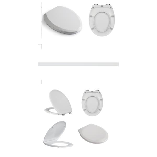 Moderne Design Doux Fermé Antibactérien siège de toilette avec fixation supérieure et finition durable