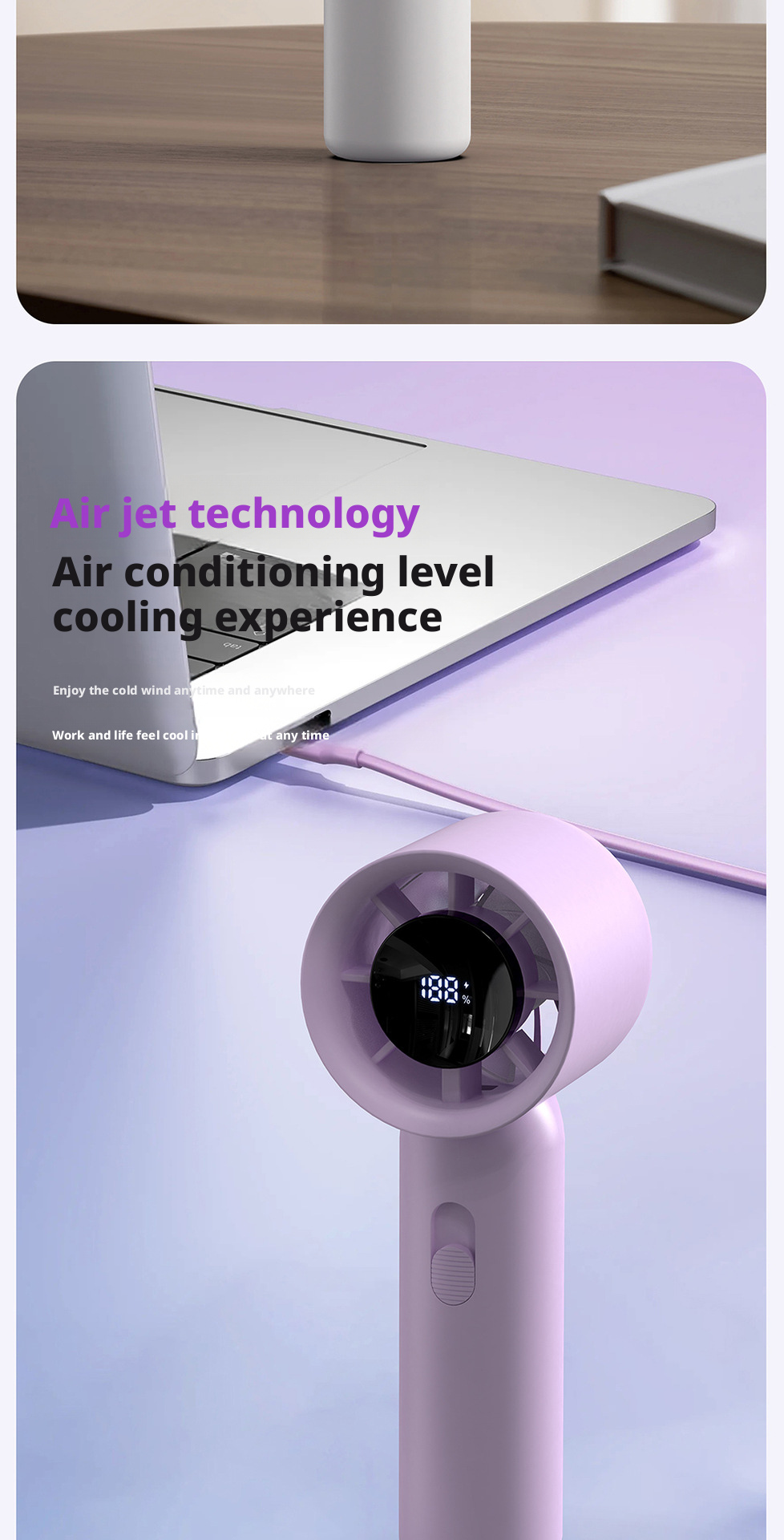 Customized Small Handheld Fans Battery Operated 100 Speed High Speed Silent Design