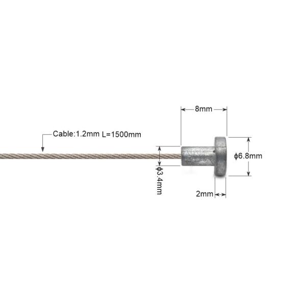 Die Cast Stainless Steel Cable Assemblies With T End Heat Resistance