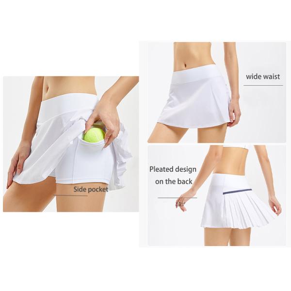 Спорт лета замыкают накоротко плиссированный гольф юбки одевают юбку тенниса с карманом